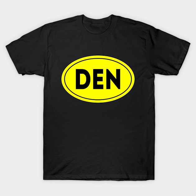 DEN Airport Code Denver International Airport USA T-Shirt by VFR Zone